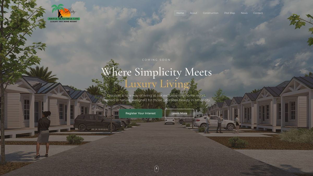 Awful Beautiful Life Resort website homepage