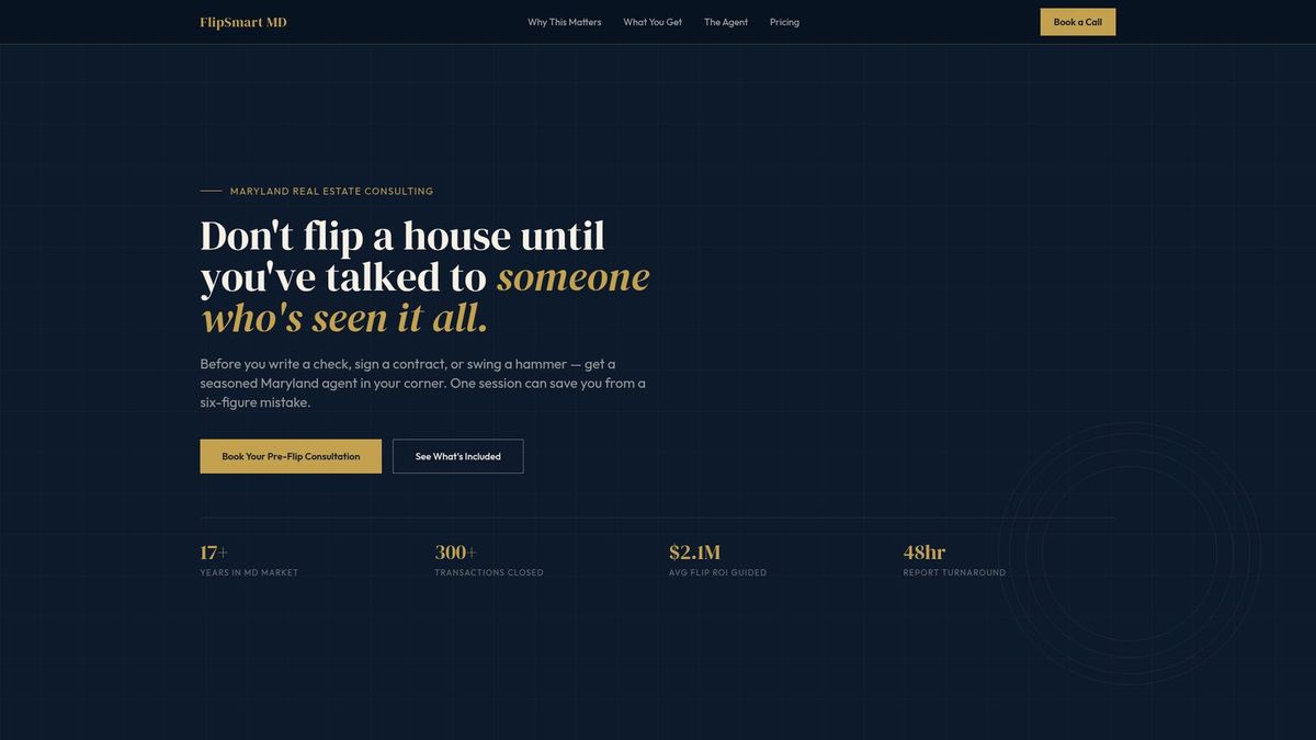 FlipSmart MD website homepage