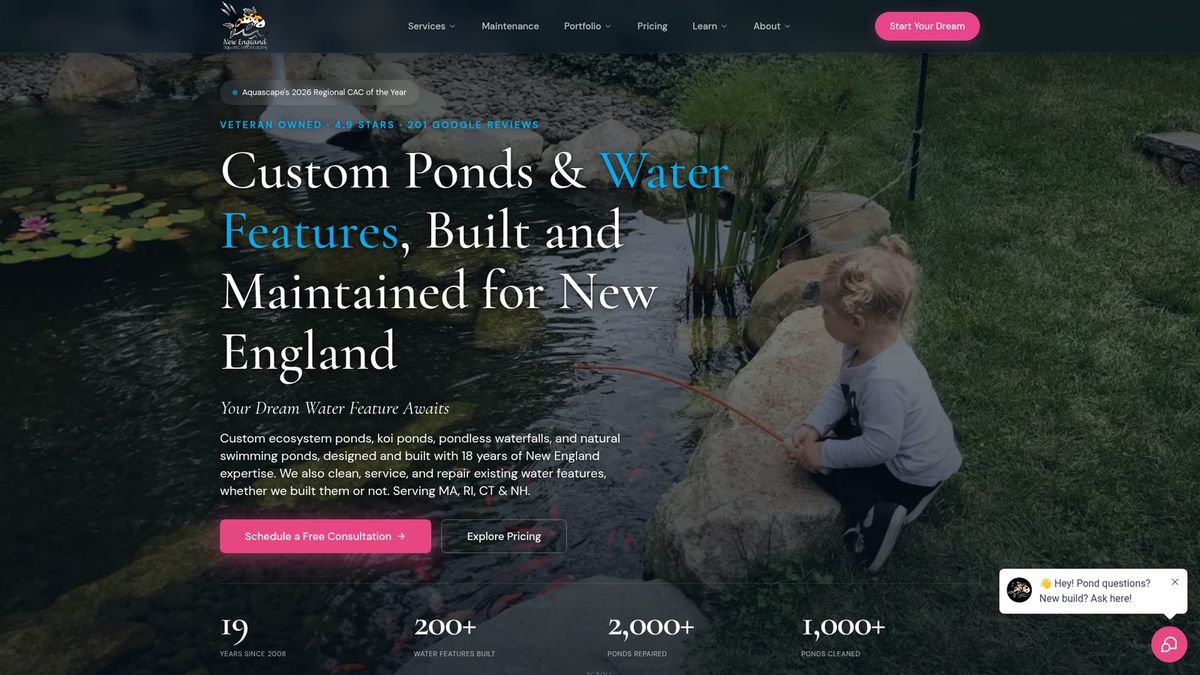 I Love Ponds website screenshot