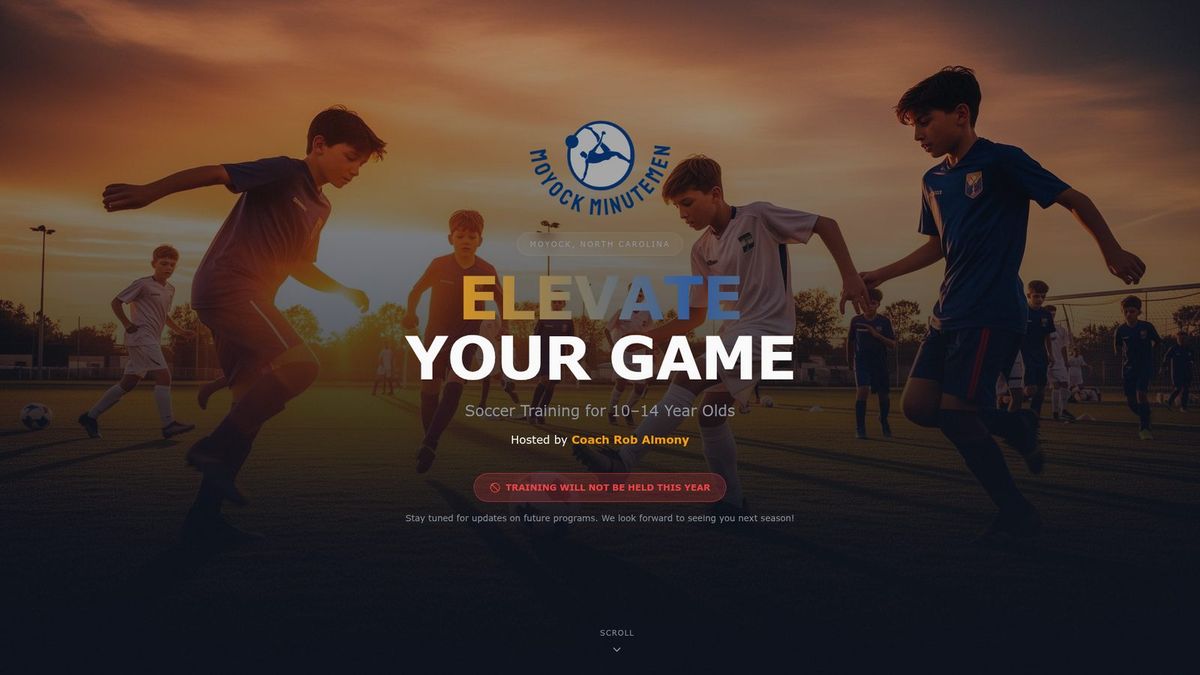 Moyock Minutemen website homepage