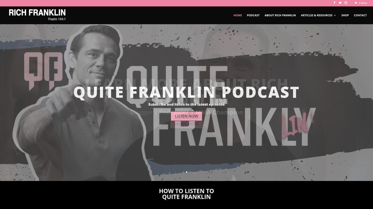 Rich Franklin website screenshot