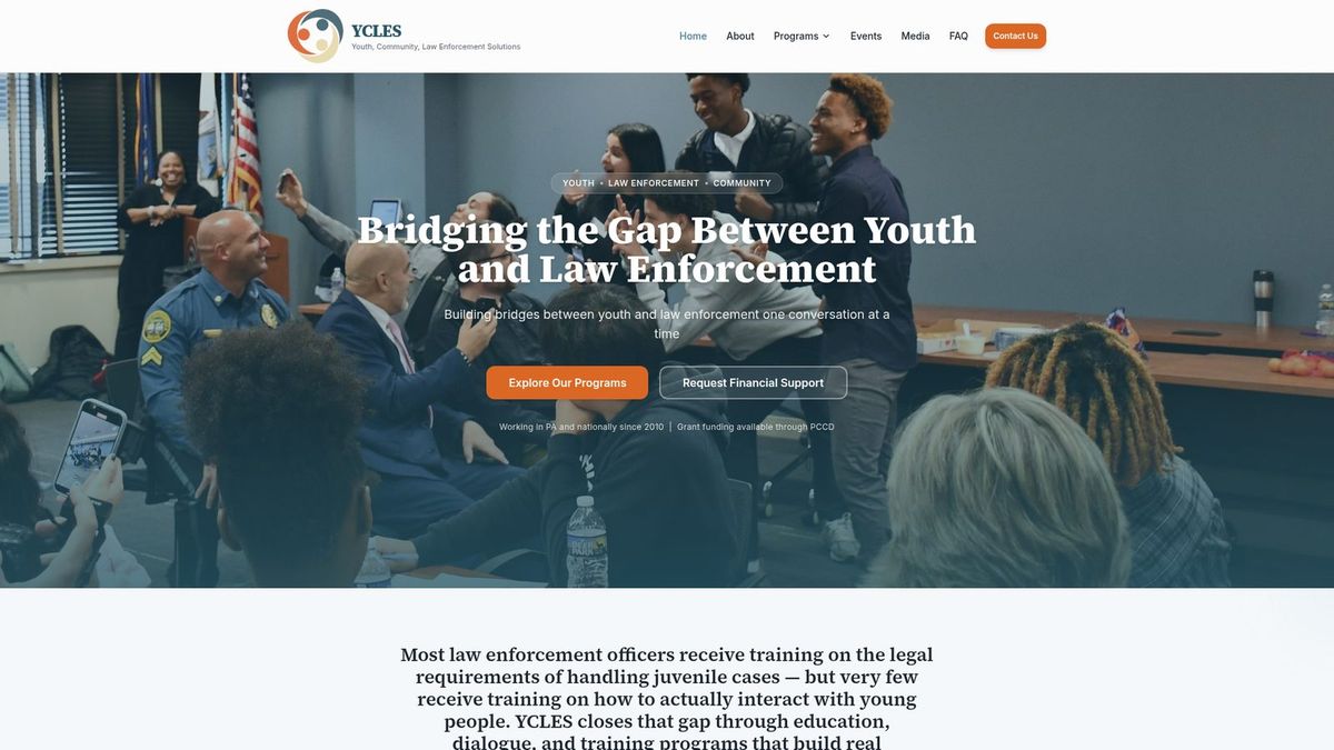 YCLES website homepage